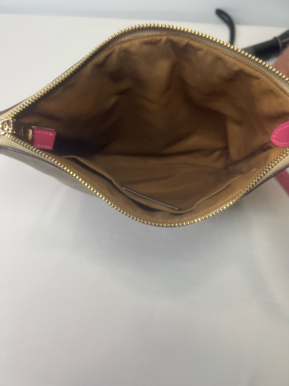 COACH C1554 - ROWAN FILE BAG IN SIGNATURE CANVAS /KHAKI/PINK CROSSBODY - Picture 6 of 12